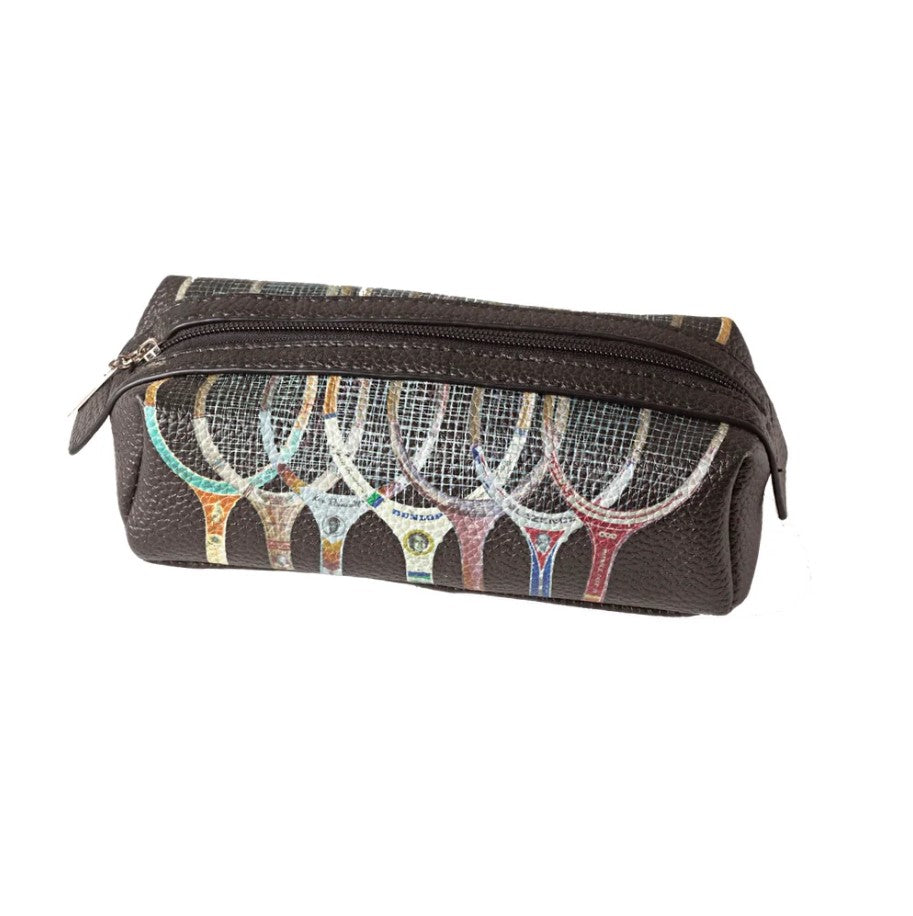 Mini Toiletry Bag - Tennis Racquets Line Up