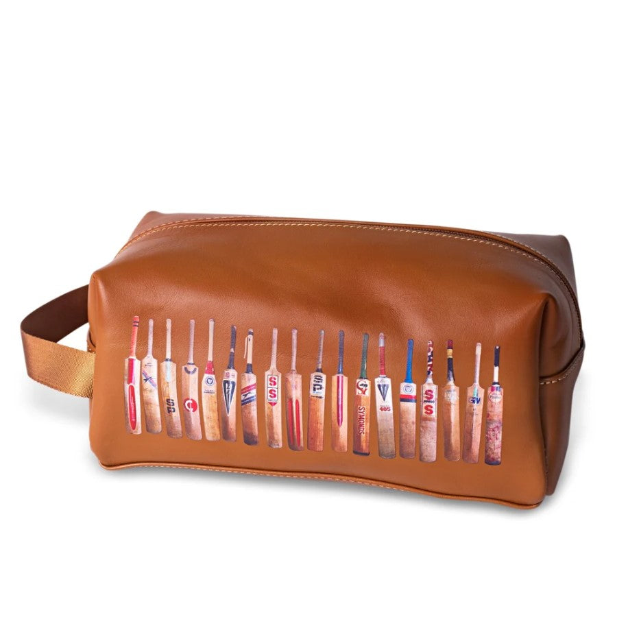 Leather Toiletry Bag - Bat Line Up