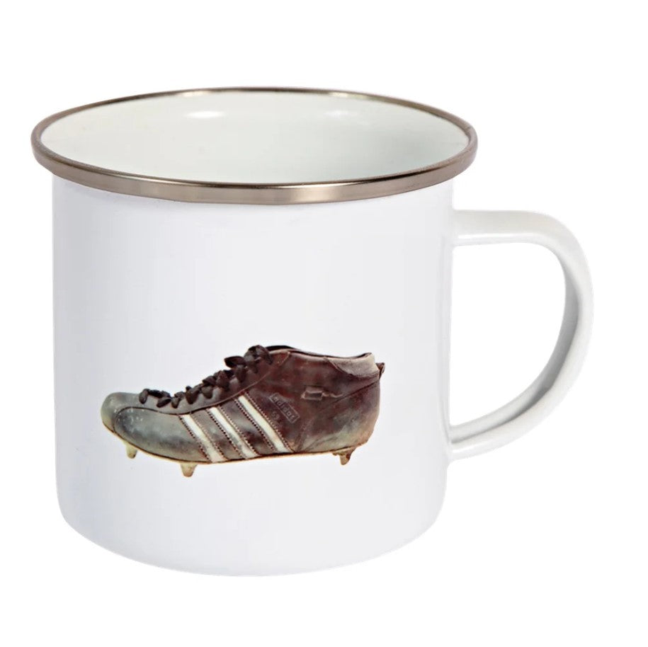 Sporting Nation Enamel Mug - Three Stripes Football Boot