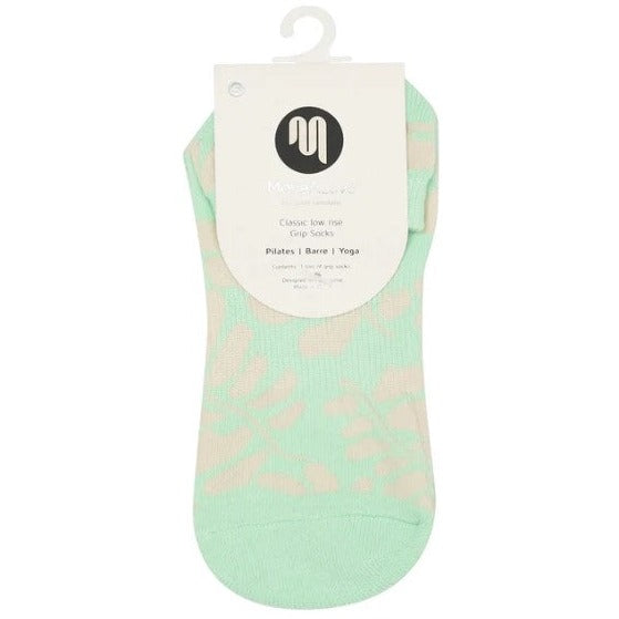 Classic Low Rise Grip Socks - Mint Canvas