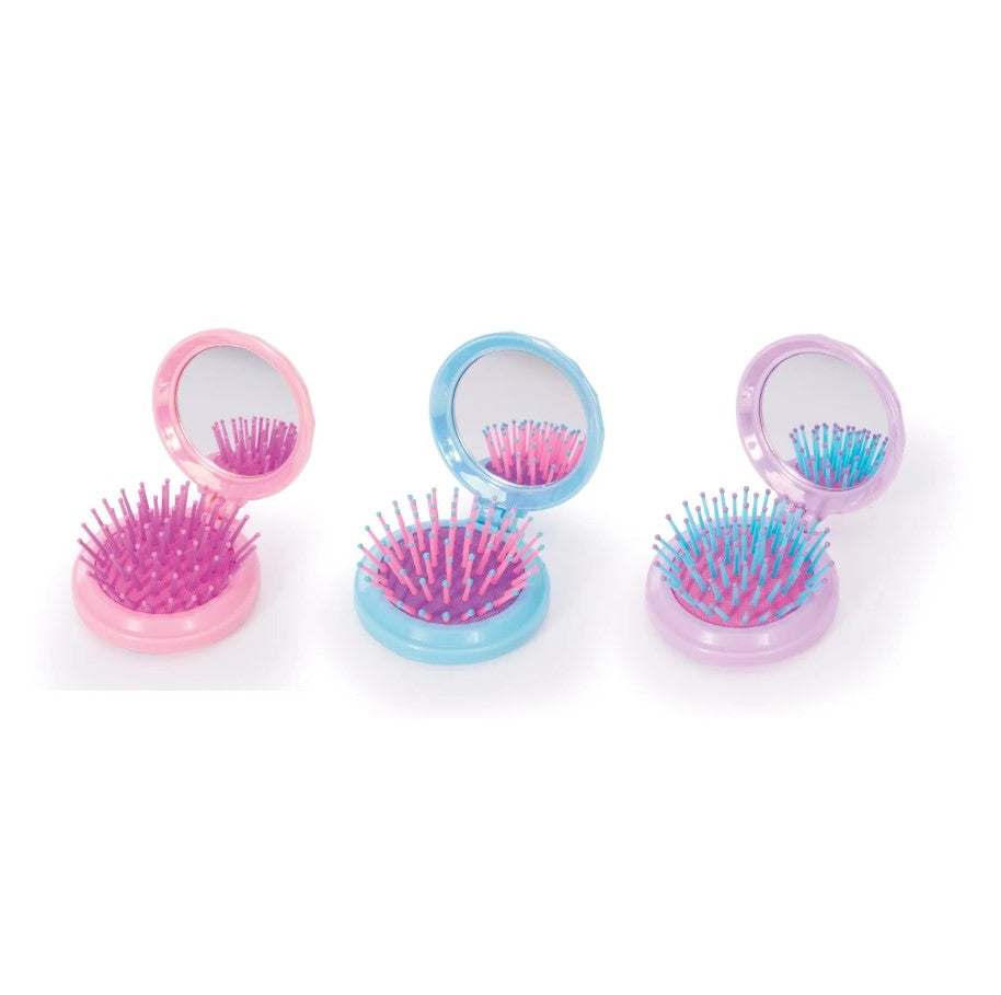 Jewel Compact Hair Brush/Mirror