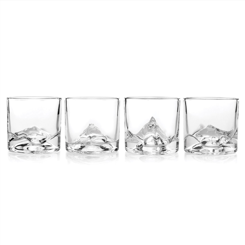 The Crystal Whiskey Peaks Glasses -  Set Of 4