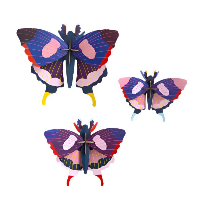 Cardboard Wall Art Large Trio - Swallowtail Butterflies