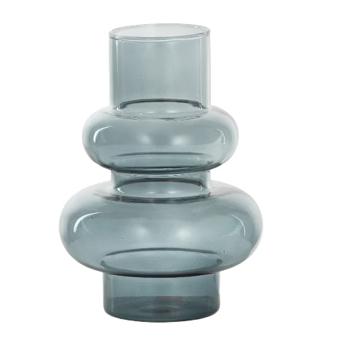 Chimere Glass Vase 10 X 14cm Blue