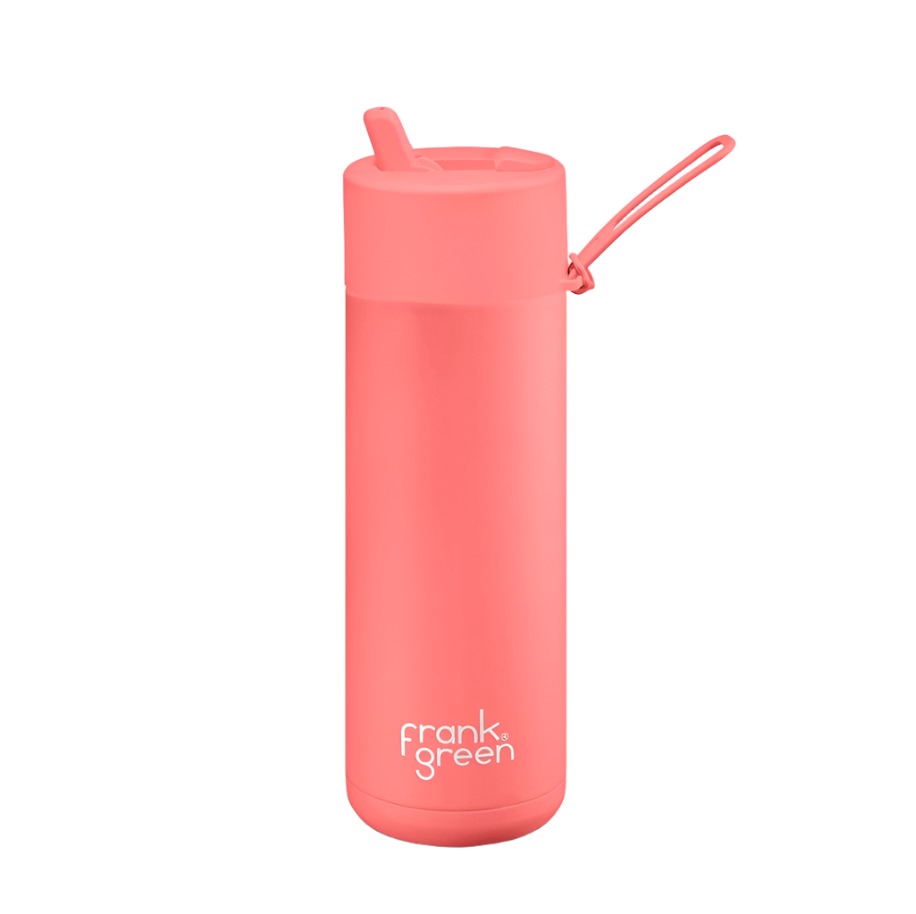 Ceramic Reusable Bottle with Straw Lid 595mL