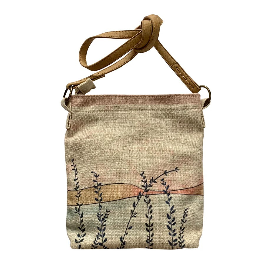 Linen Crossbody Bag