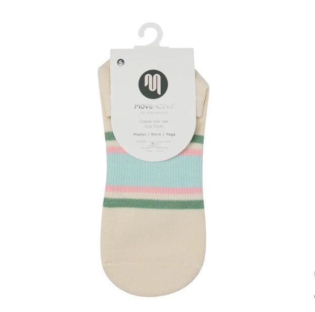 Classic Low Rise Grip Socks - Fleur Stripes