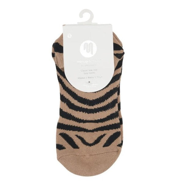 Classic Low Rise Grip Socks - Midnight Zebra