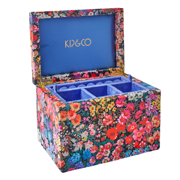 Large Velvet Jewellery Box - Forever Floral