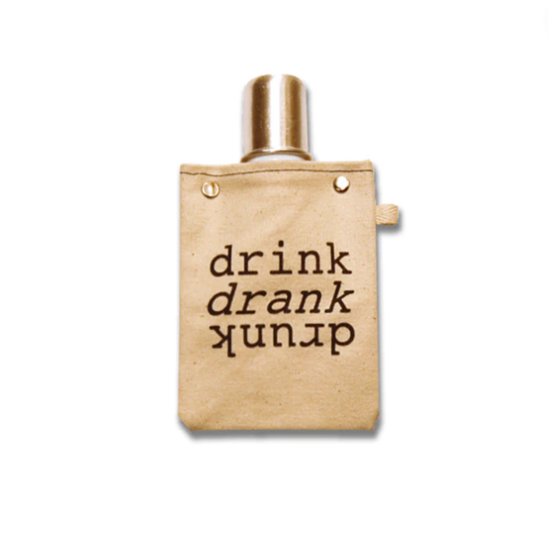 120ml Canvas Flask - Drink Drank Drunk