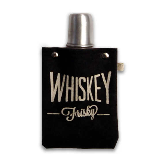 Canvas Flask (120mL) - Whiskey Frisky