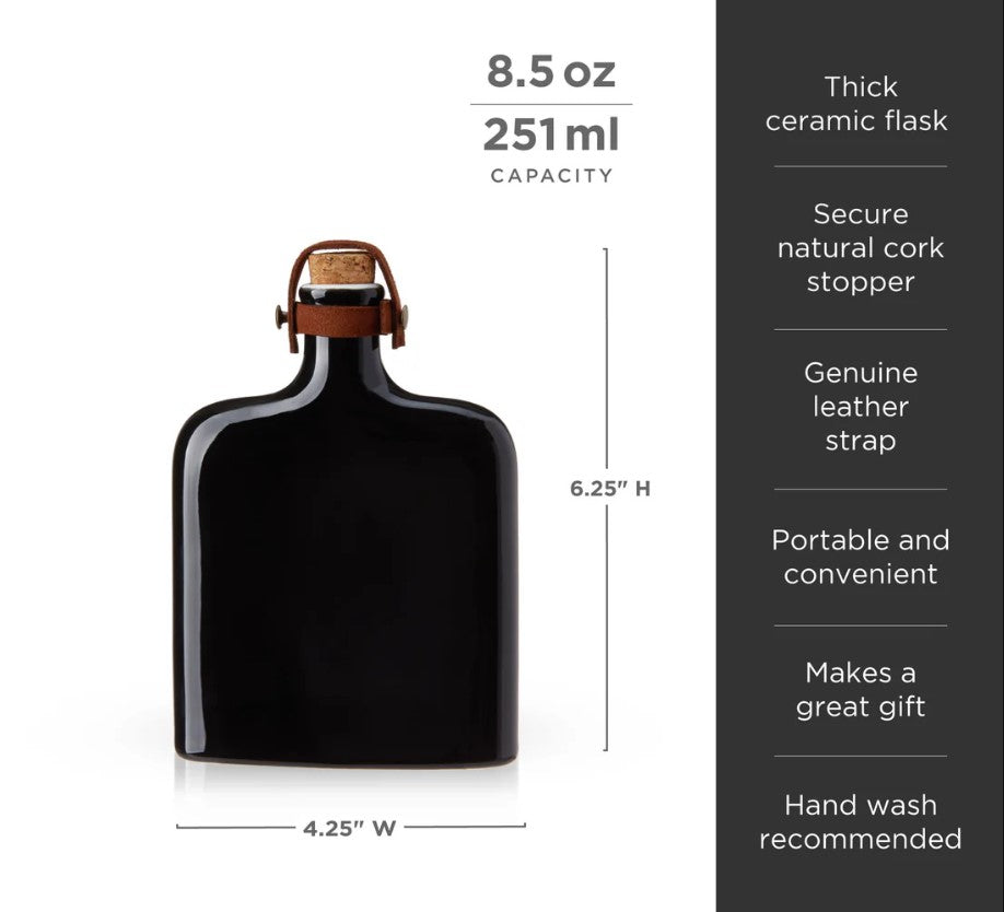 Nautilus Ceramic Flask