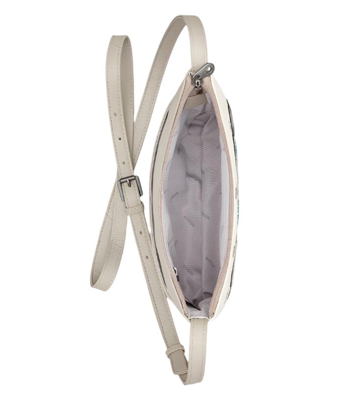 Leather Cross Body Bag - Jane Austen Warm Grey