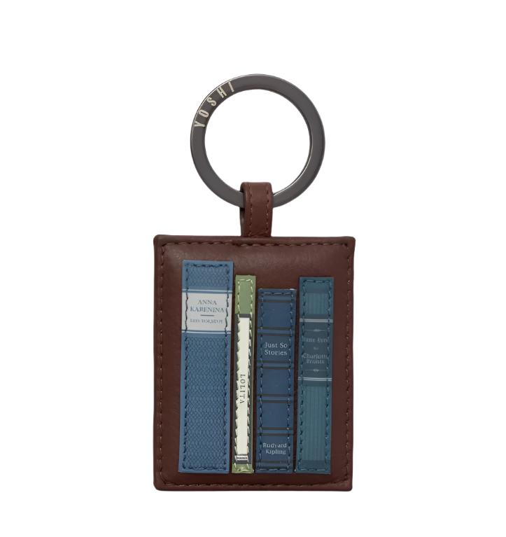 Yoshi Leather Keyring - Bookworm - Brown