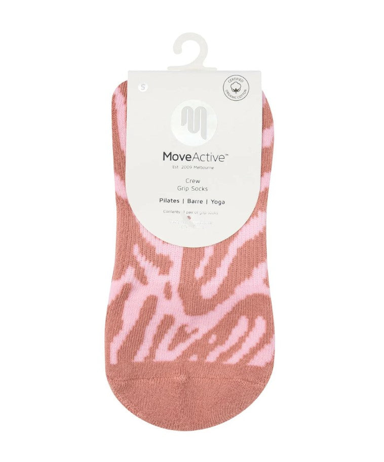 Crew Grip Socks - Grapefruit Coral