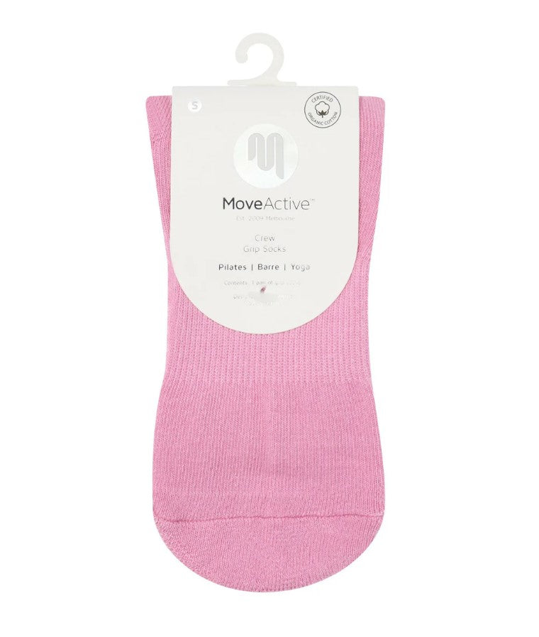 Crew Non Slip Grip Socks - Pink Gelato