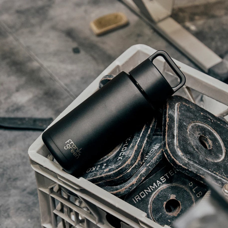 Ceramic Reusable Bottle With Grip Finish - Midnight