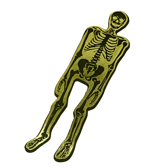 Skeleton Bookmark - Black & Gold