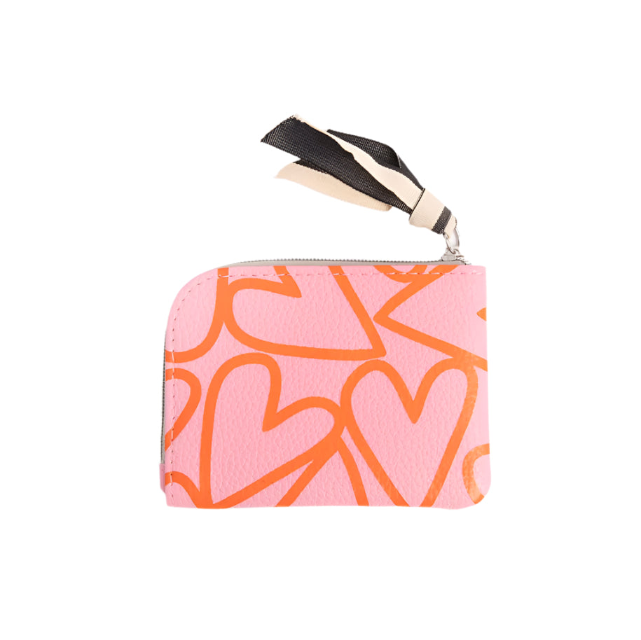 Corner Purse - Pink Magnet Heart