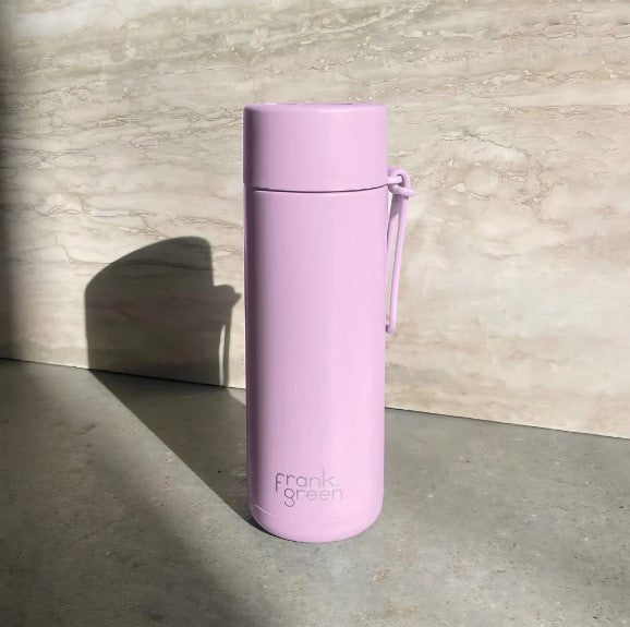 Ceramic Reusable Bottle with Straw Lid 595mL - Lilac