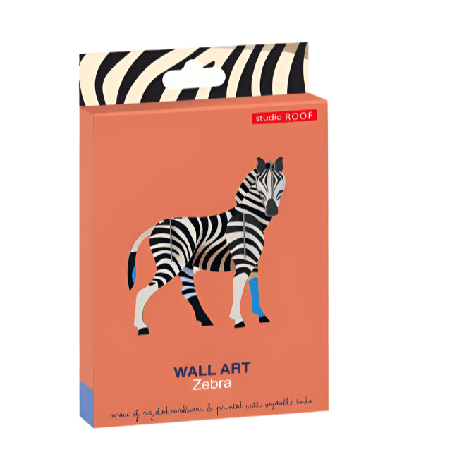 Cardboard Wall Art Small - Zebra