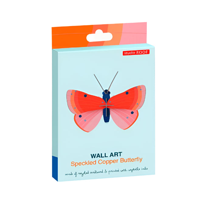 Cardboard Wall Art Small - Speckled Copper Butterfly