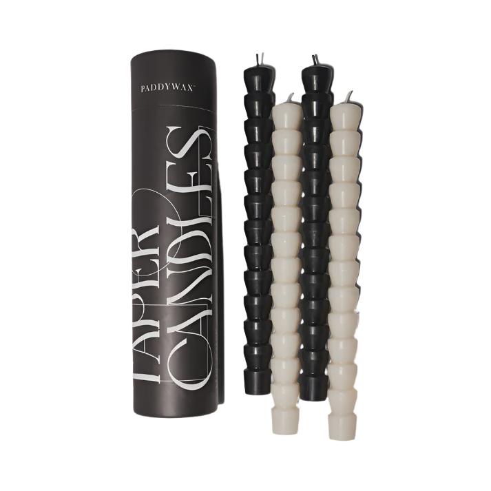 Tube Tapers Set of 4 - Black & White