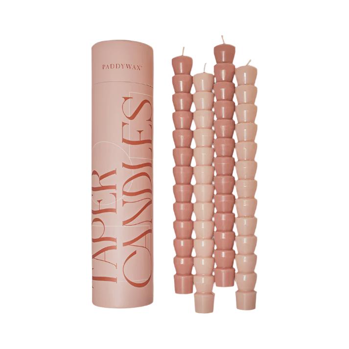 Tube Tapers Set of 4 - Pink & Blush