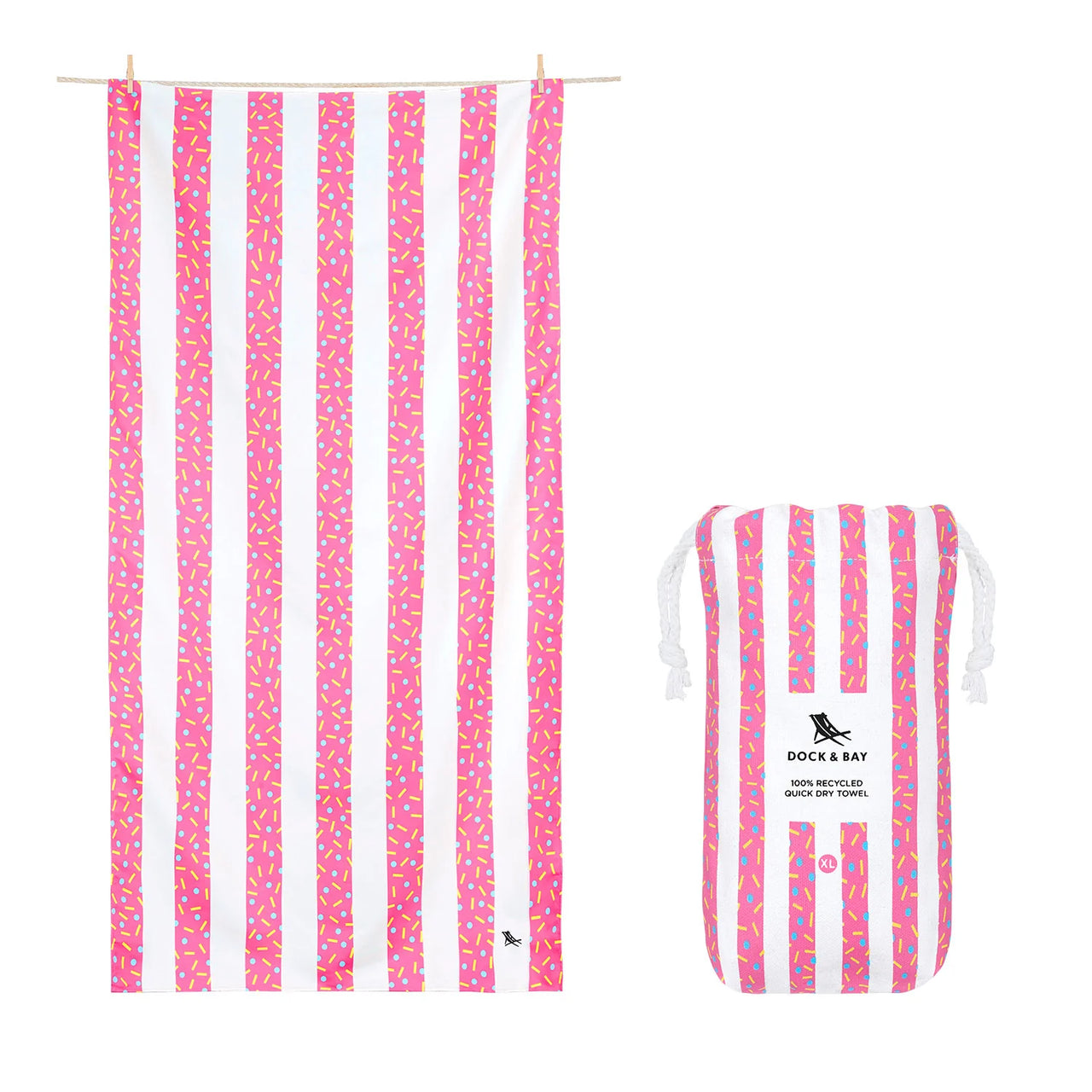 Dock & Bay Beach Towel XL - Cupcake Sprinkles