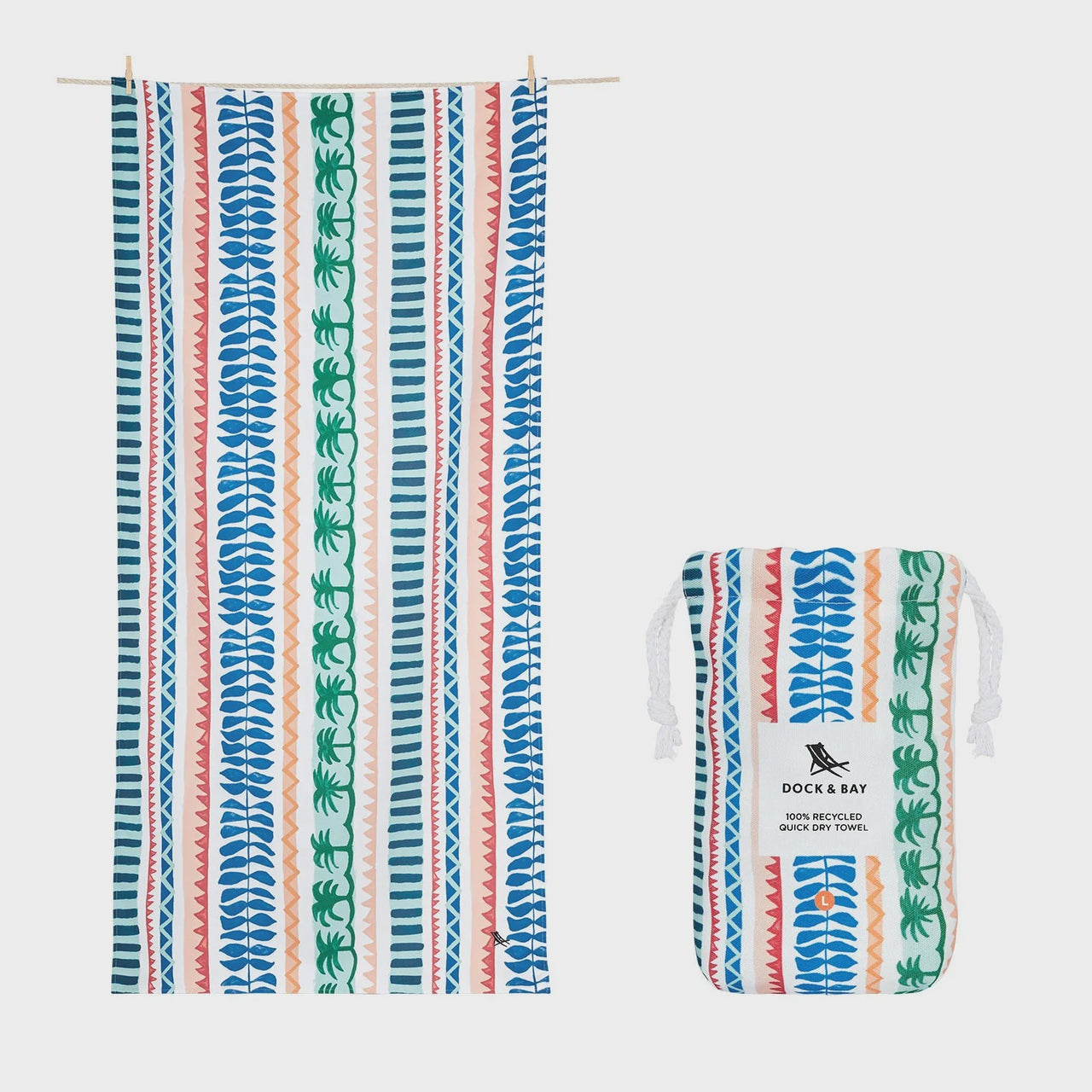 Dock & Bay Beach Towel L - Palm Beach