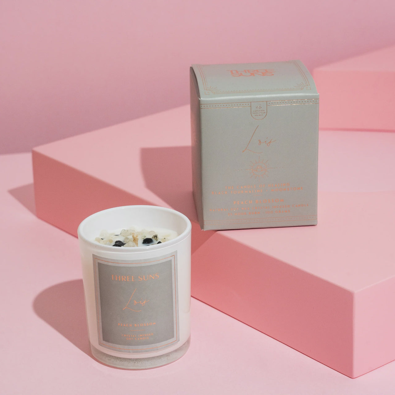 Crystal Infused Mini Candle - Lois