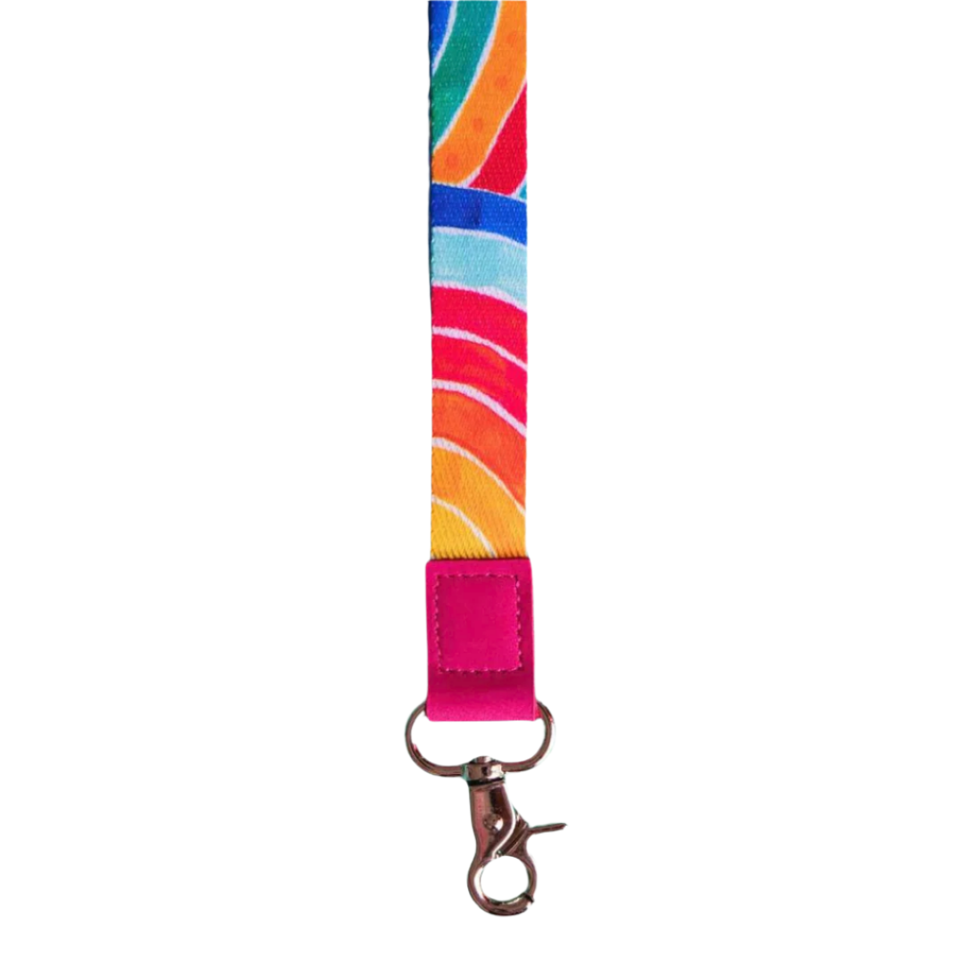 RO x Lordy Dordie Rainbow Lanyard - Pink