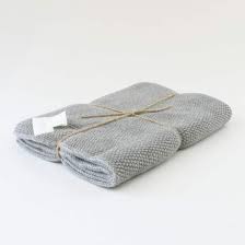 Moss Stitch Dish Towel (Grey Marle)