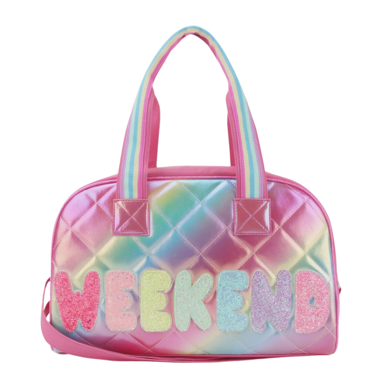 Medium Duffle Bag - Quilted Metallic Ombre "Weekend"