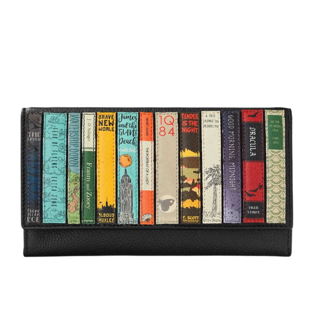 Hudson Leather Purse - Bookworm Black