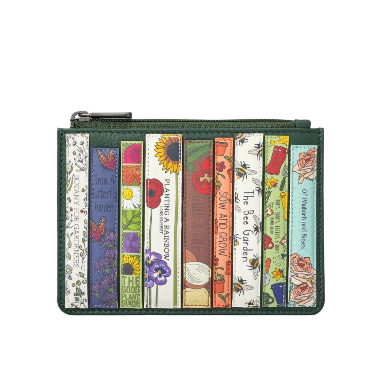 Zip Top Leather Purse - Green Fingers Bookworm