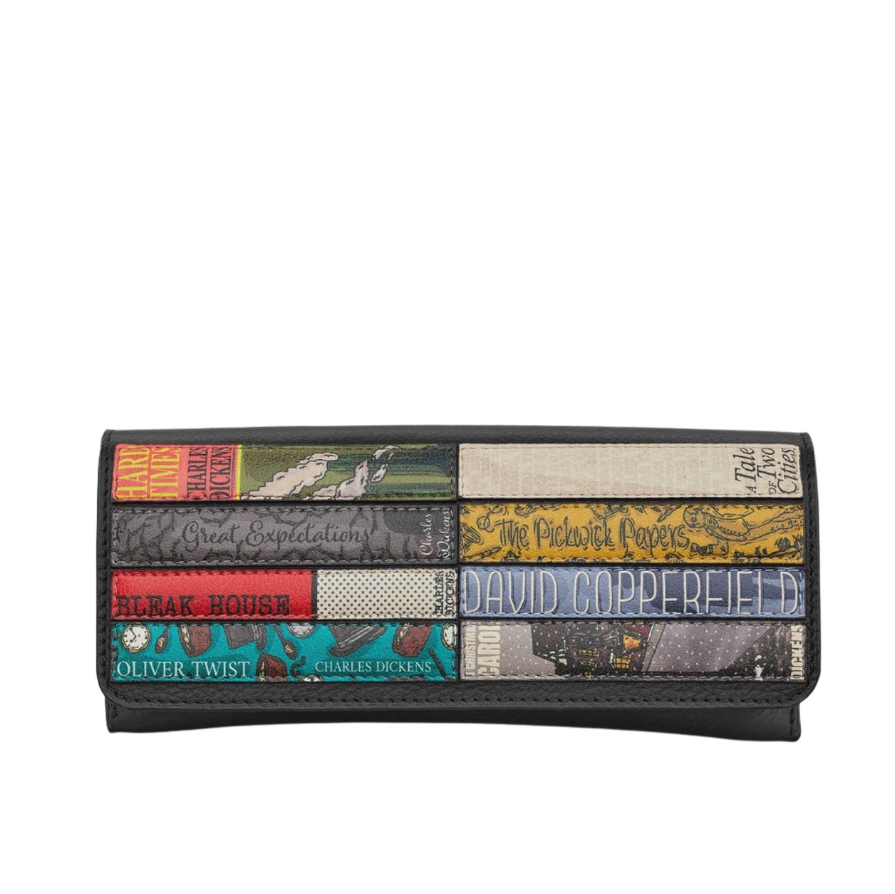 Leather Glasses Case - Bookworm Dickens Black