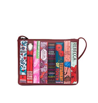 Leather Cross Body Bag - Bookworm Cherry