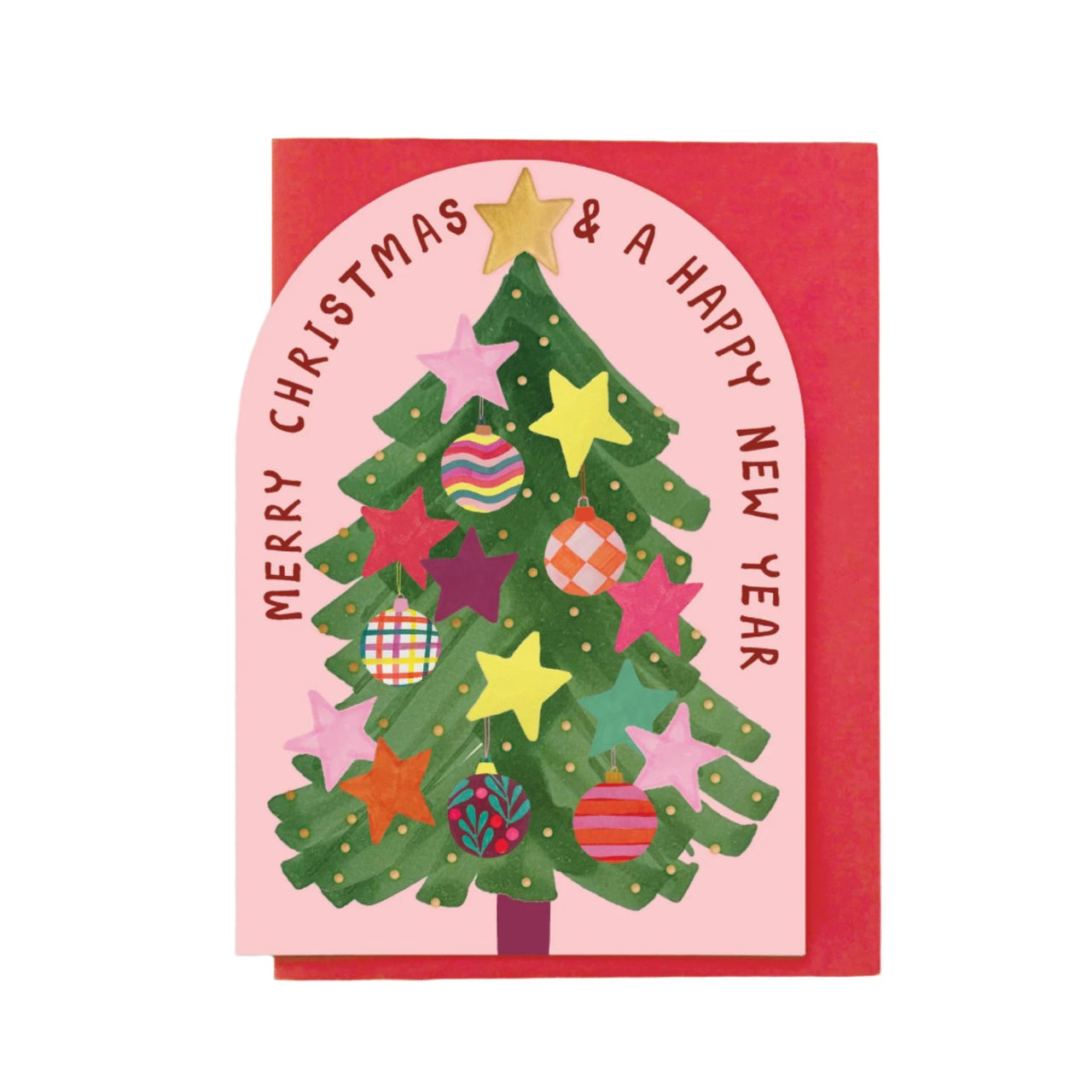 Christmas Tree With Baubles Card