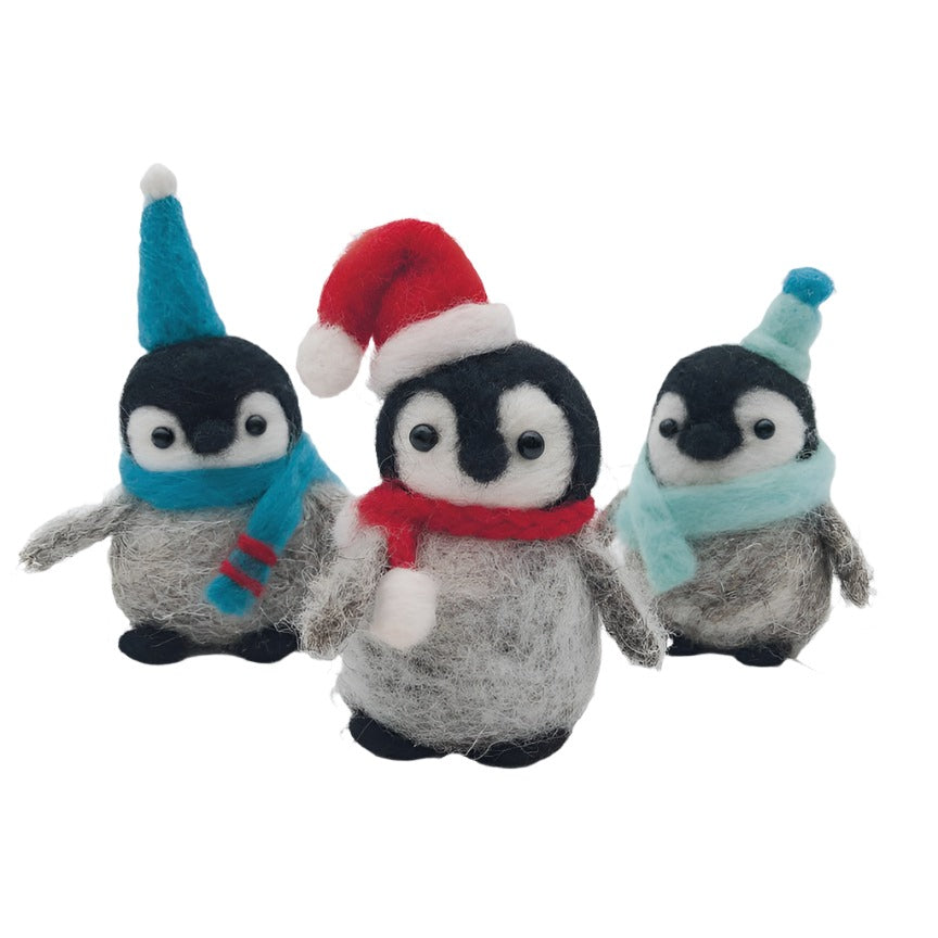 Needle Felting Kit - Baby Penguins