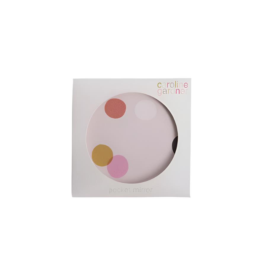 CG Pocket Mirror Round - Pale Pink Dotty