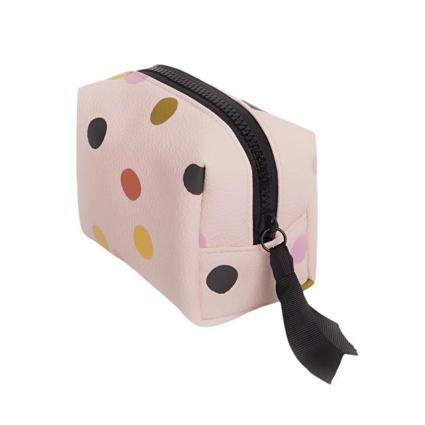 Cube Cosmetic Bag Mini - Pale Pink Multi Spot