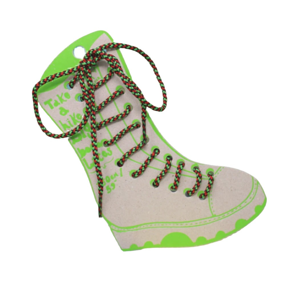 Big Boot Laces - Red & Green