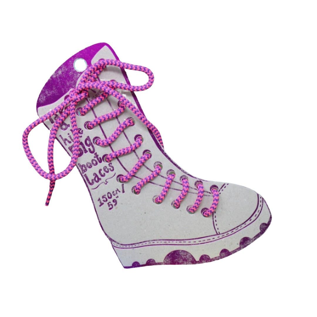 Big Boot Laces - Pink & Purple