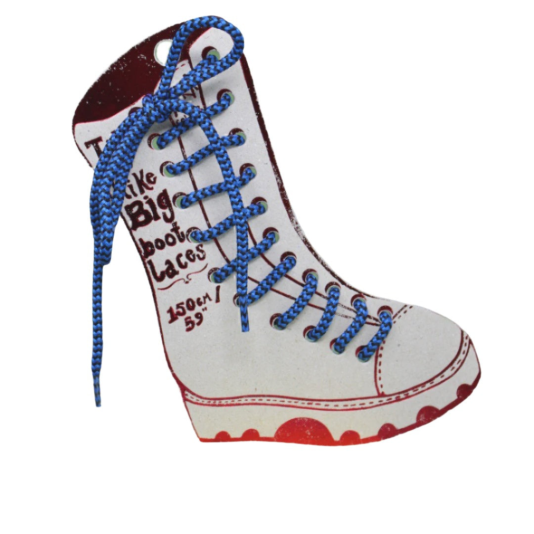 Big Boot Laces - Blue & Black