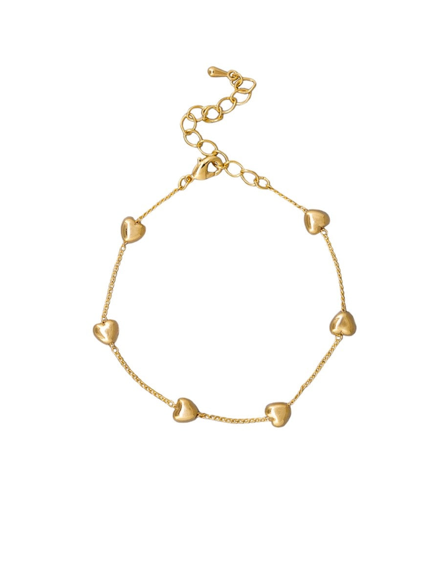 Gold Heart Garland Bracelet