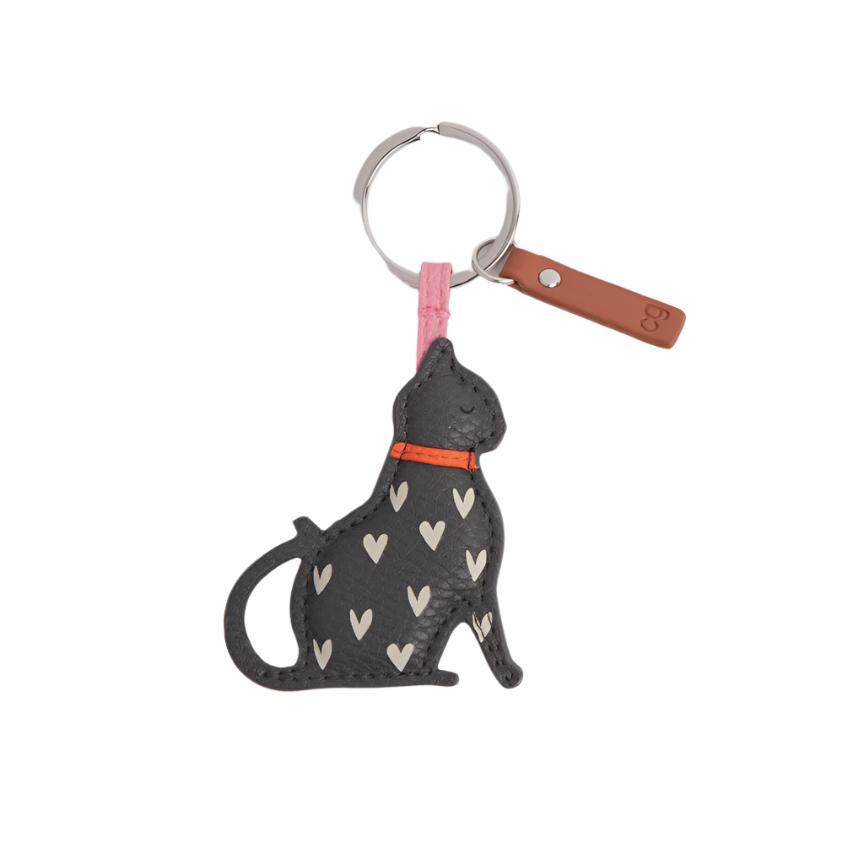 CG Vegan Leather Novelty Keyring - Black Cat