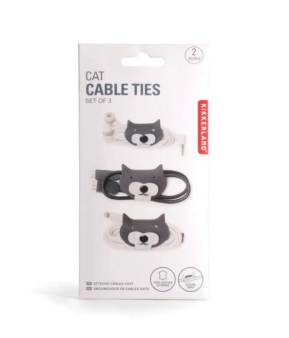 Cat Cable Ties - Set of 3