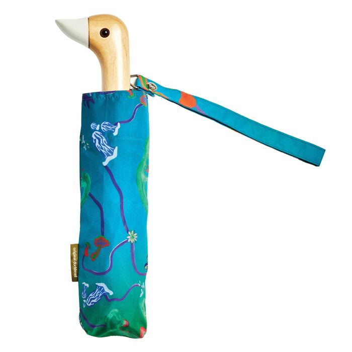 Duckhead Compact Umbrella - Aqua Fungi