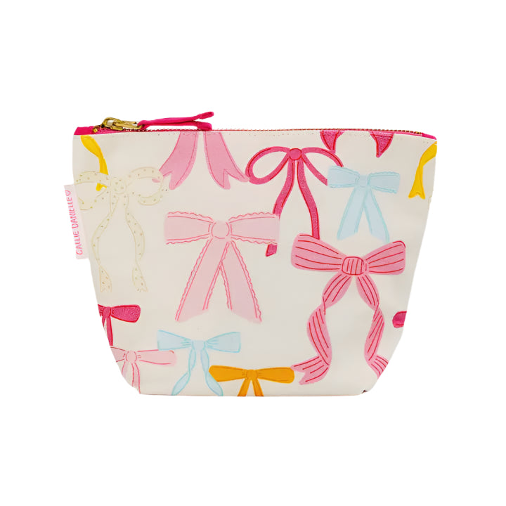 Coquette Bows Canvas Pouch